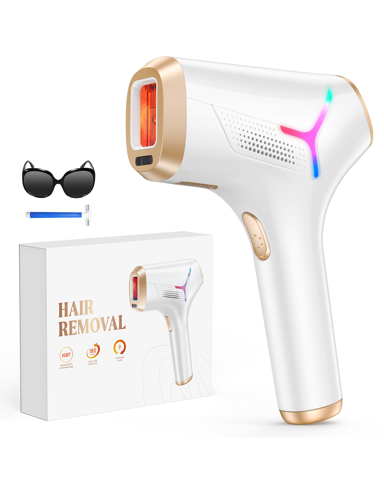 Ipl Hair Removal Handset Permanent - 990000 แฟลชกำจัดขนสำหรับผู้หญิงและผู้ชาย IPL กำจัดขนบริเวณบิกินี่และใบหน้า กำจัดขนถาวรแบบไม่เจ็บปวด