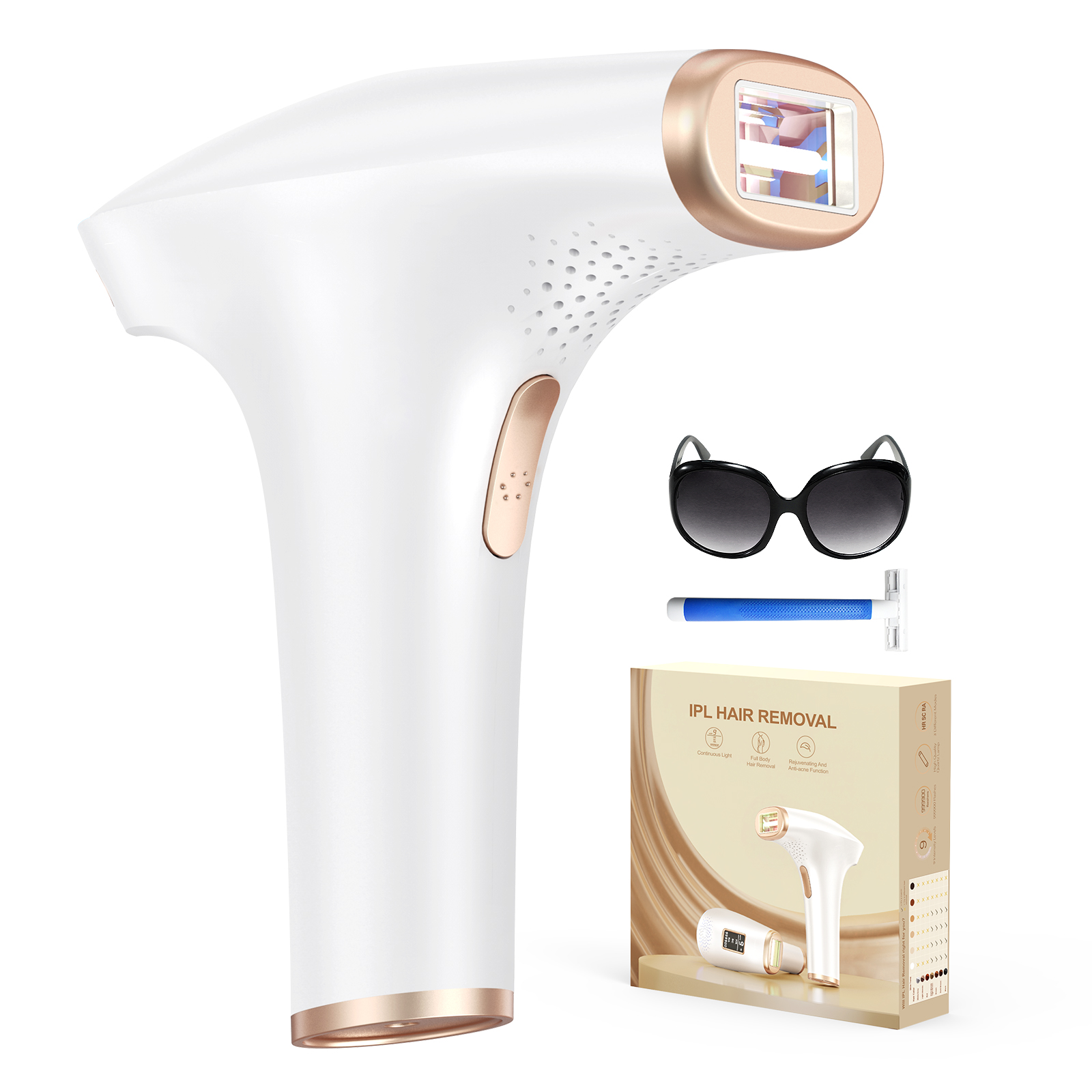 Ipl Hair Removal Handset Permanent - อุปกรณ์กำจัดขน IPL 999900กะพริบสองโหมดเครื่องกำจัดขนถาวร hr/ra/sc 3ใน1อุปกรณ์บำรุงทั้งร่างกายสำหรับผู้หญิงผู้ชาย