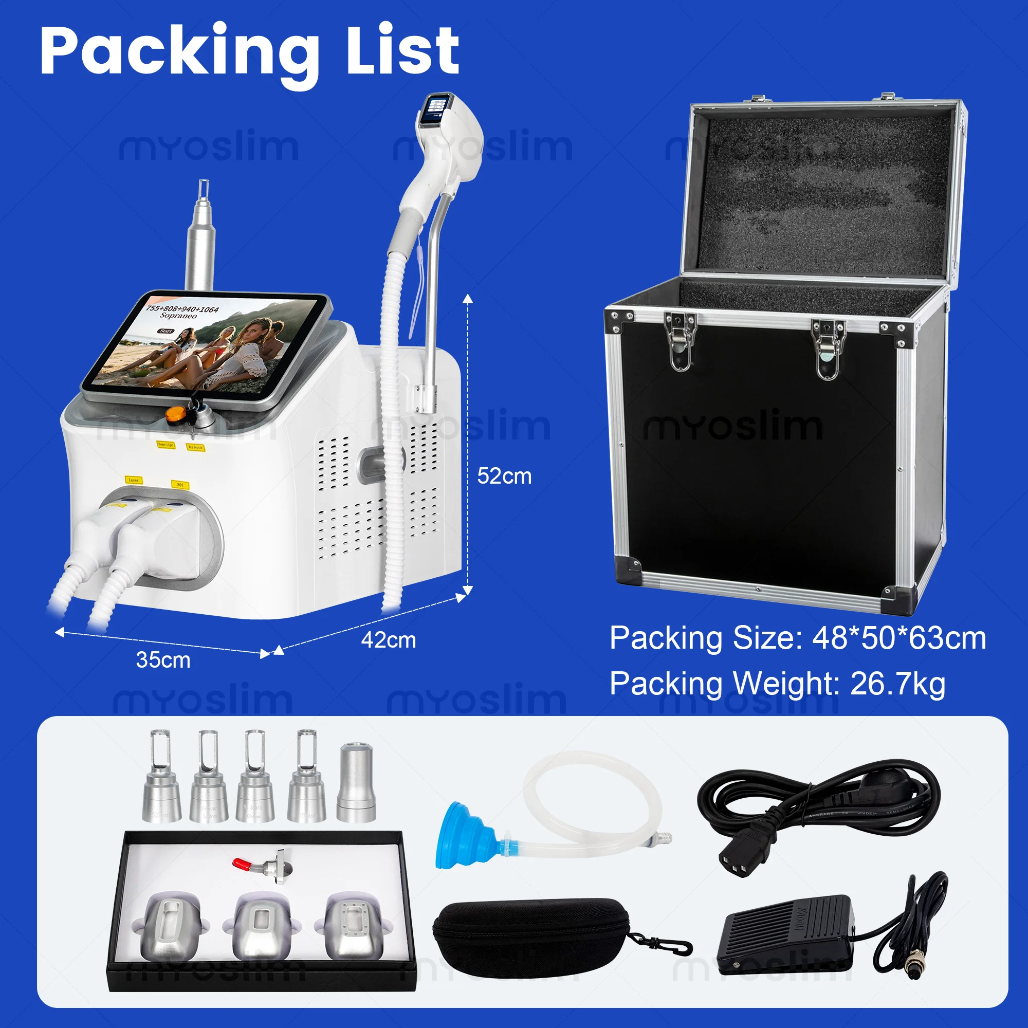 เครื่องเลเซอร์ไดโอด 2IN1 ระดับ - Nd Yag Laser Tattoo Removal Machine บทวิจารณ์และราคา