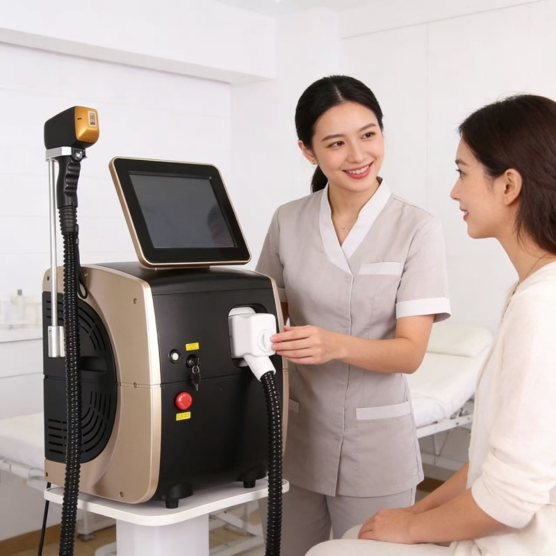 เครื่องกำจัดขนด้วยเลเซอร์ไดโอด - Ice Titanium Diode Laser Machine บทวิจารณ์และราคา