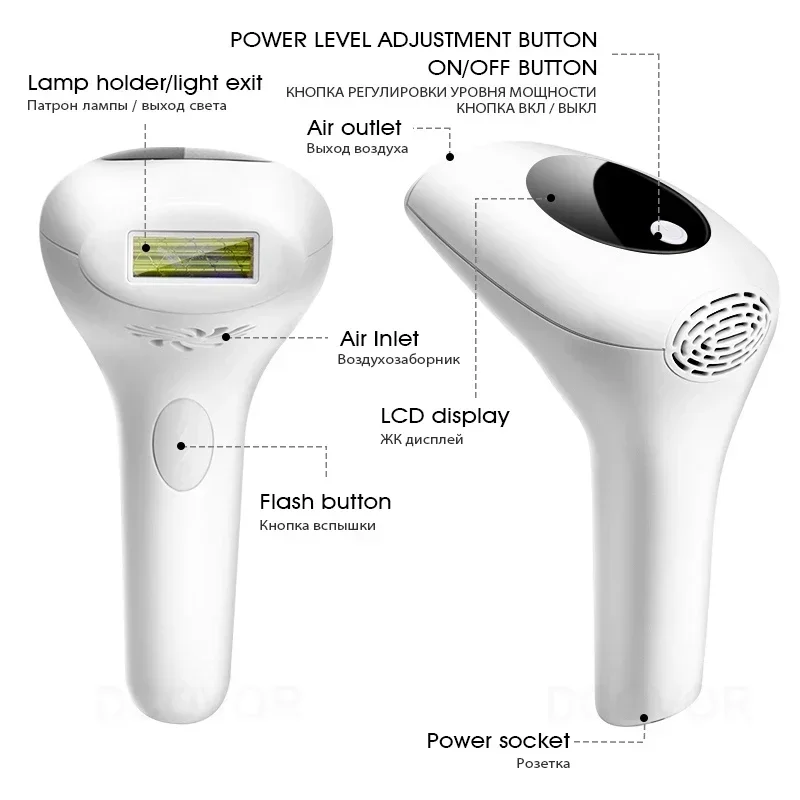 เครื่องกำจัดขนด้วยเลเซอร์ 900, - Ipl Hair Removal Handset Permanent บทวิจารณ์และราคา