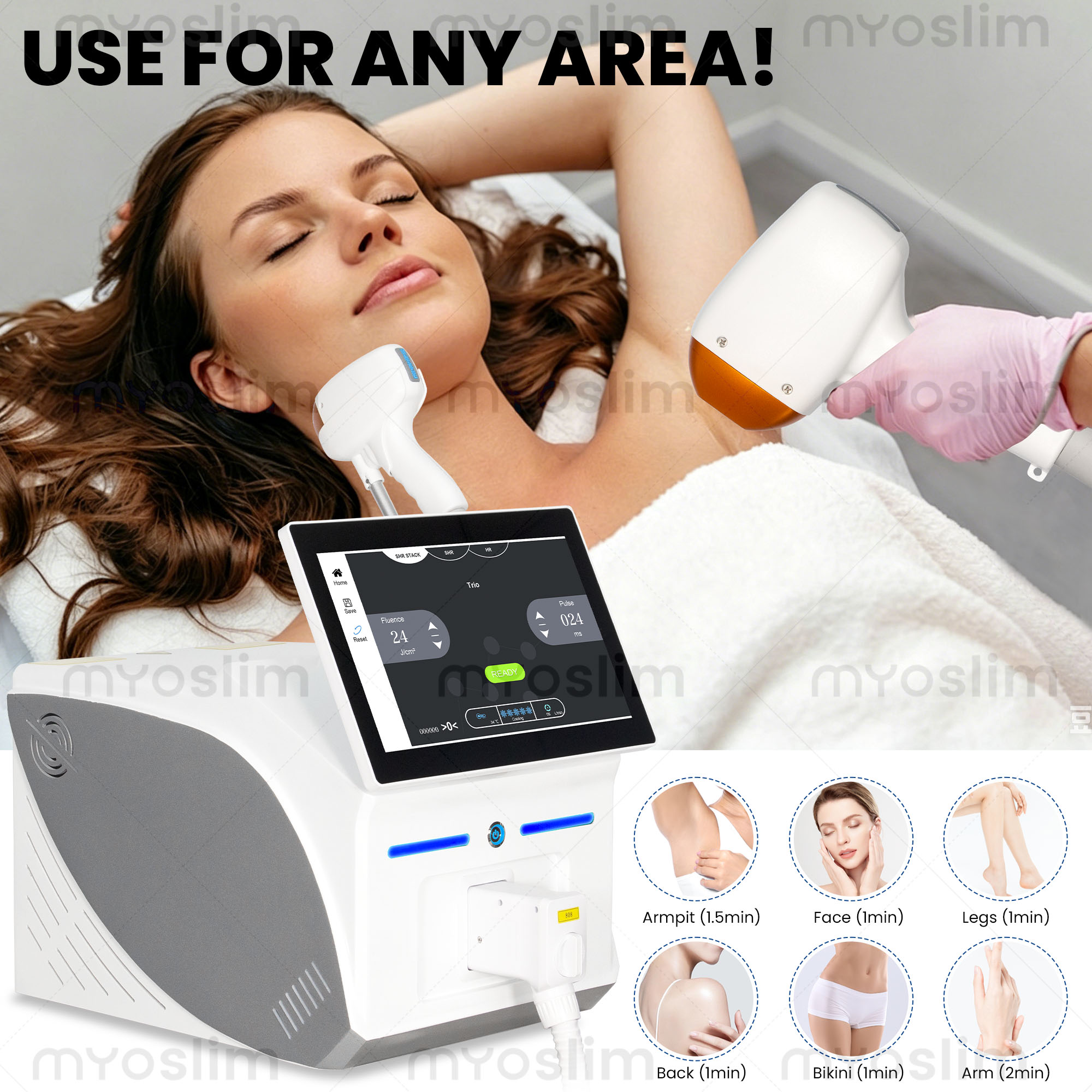 เครื่องกำจัดขนสำหรับผู้หญิงแบบ - Alexandrite Laser Hair Removal Machine บทวิจารณ์และราคา