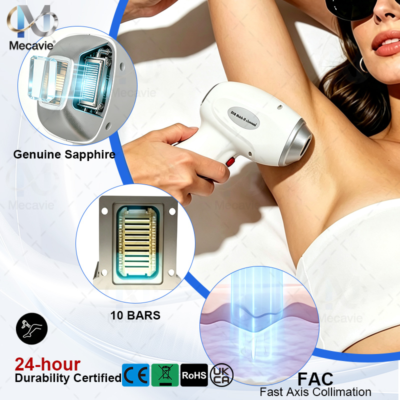เครื่องเลเซอร์กำจัดขนแบบพกพา ไ - Diode Laser Hair Removal 808Nm 755Nm 1064Nm บทวิจารณ์และราคา